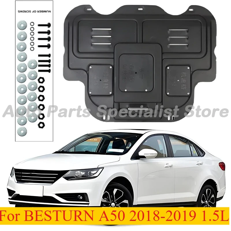 

High Quality Black Under Engine Guard Splash Shield Mud Fender Plate For BESTURN A50 2018-2019 1.5L Car Accessories