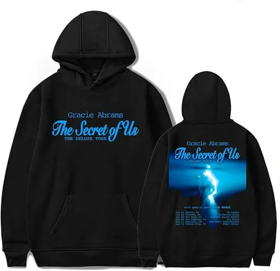 

Gracie Abrams The Secret of Us Deluxe Tour 2025 Толстовка унисекс Ретро модная классическая толстовка с длинными рукавами