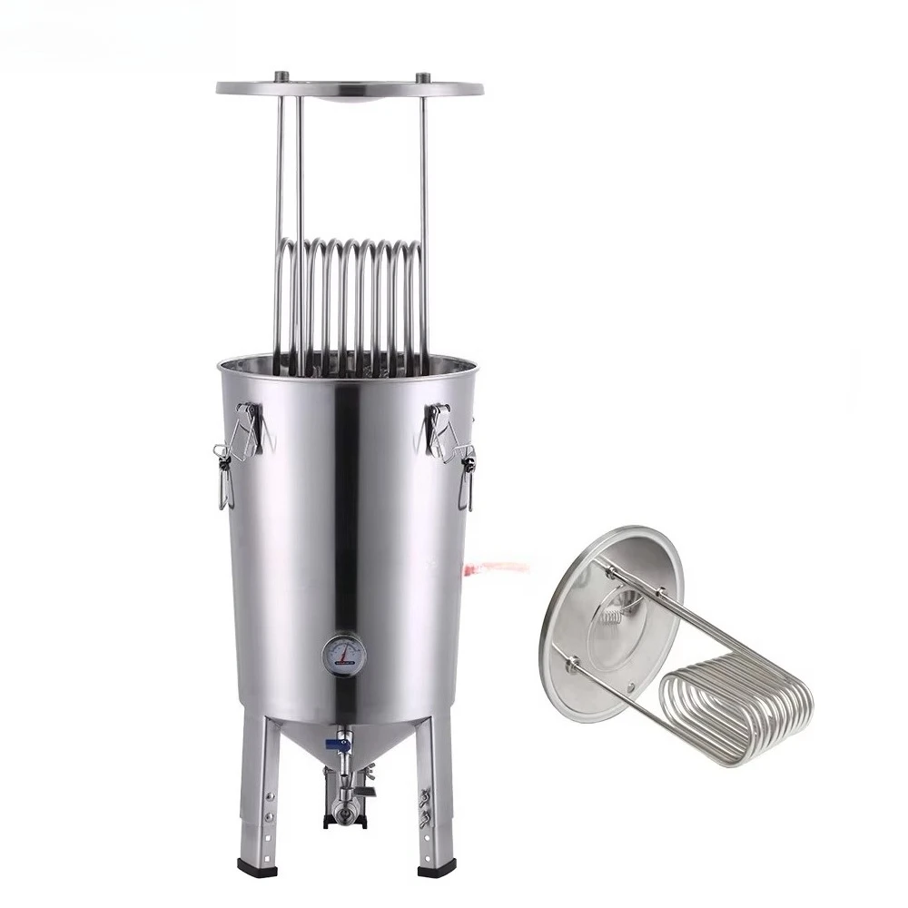 Stainless steel 304 conical fermenter 30L tank fermenter with cooler for home brewing beer fermenter