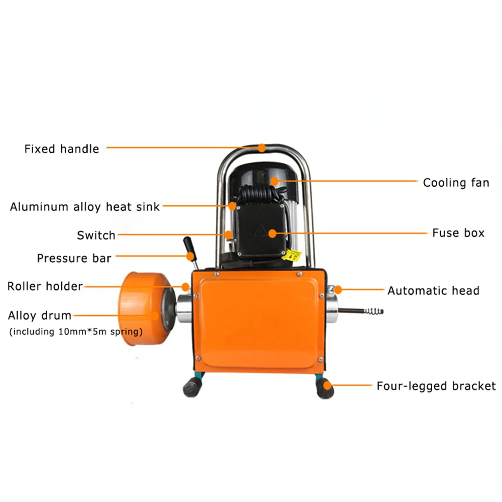 

Pipeline Dredge Machine Super Waterproof Electric Professional High Power Sewer Tool Toilet Floor Drain Cleaning Artifact