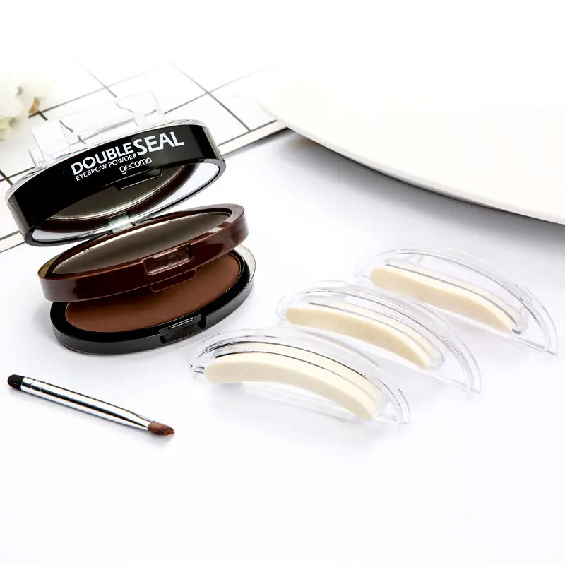 Eyebrow Shadow Set Eyebrow Powder Seal Waterproof Eyebrow Stamp Natural Shape Brow Stamp Powder Quick Makeup Kit Set