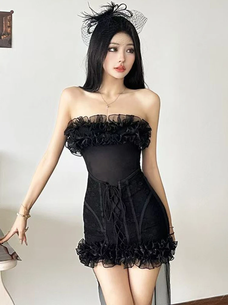 Sexy rétro reine Sle Drag Tail Dr femmes automne nouveau t-shirt conception en couches dimensionnelle envelopper autour de la jupe tubulaire