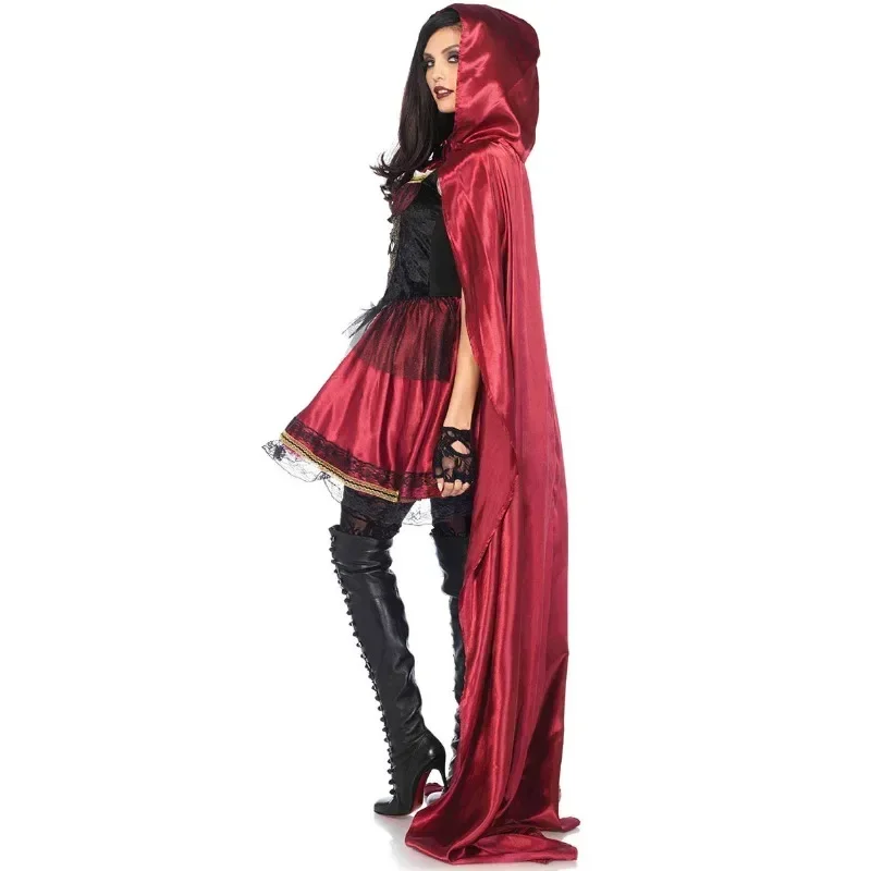 CosplayTranscontinental المؤنث القوطية حفلة تنكرية المخملية مقنعين عباءة مسحور القصيرة العاهل الملابس Larp شخصية فرقة