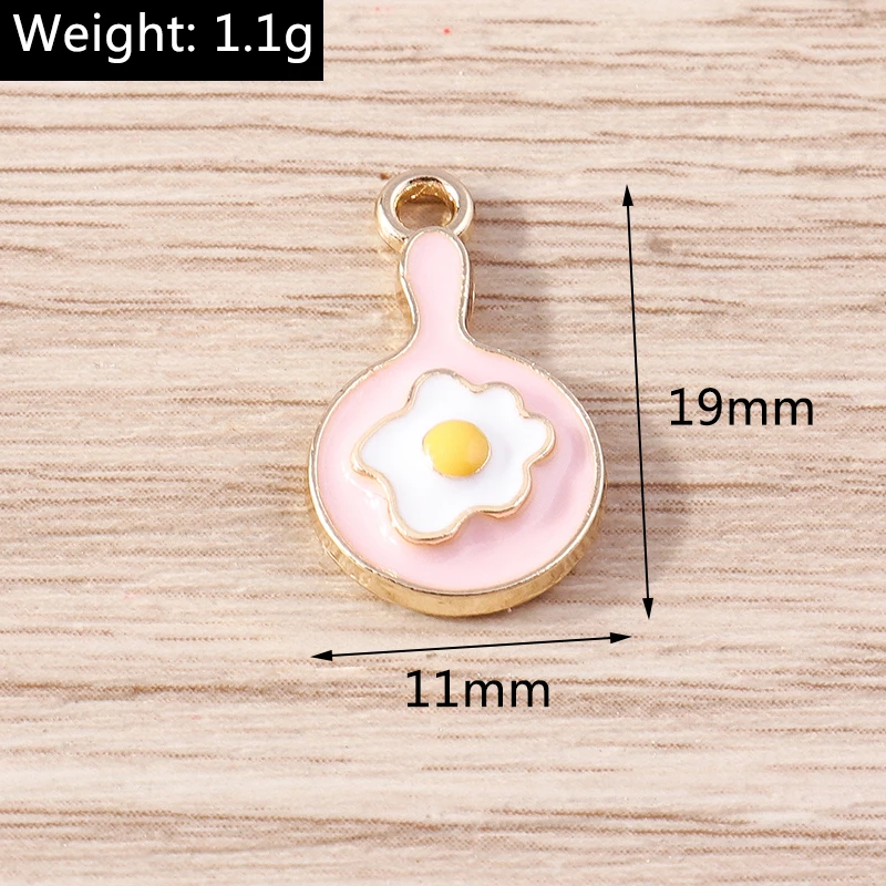 10 Stück süße Lebensmittel Charms Emaille Dessert Donut Charms Anhänger für Schmuckherstellung Ohrringe Halskette Armband DIY Handwerk Zubehör – Detail 9
