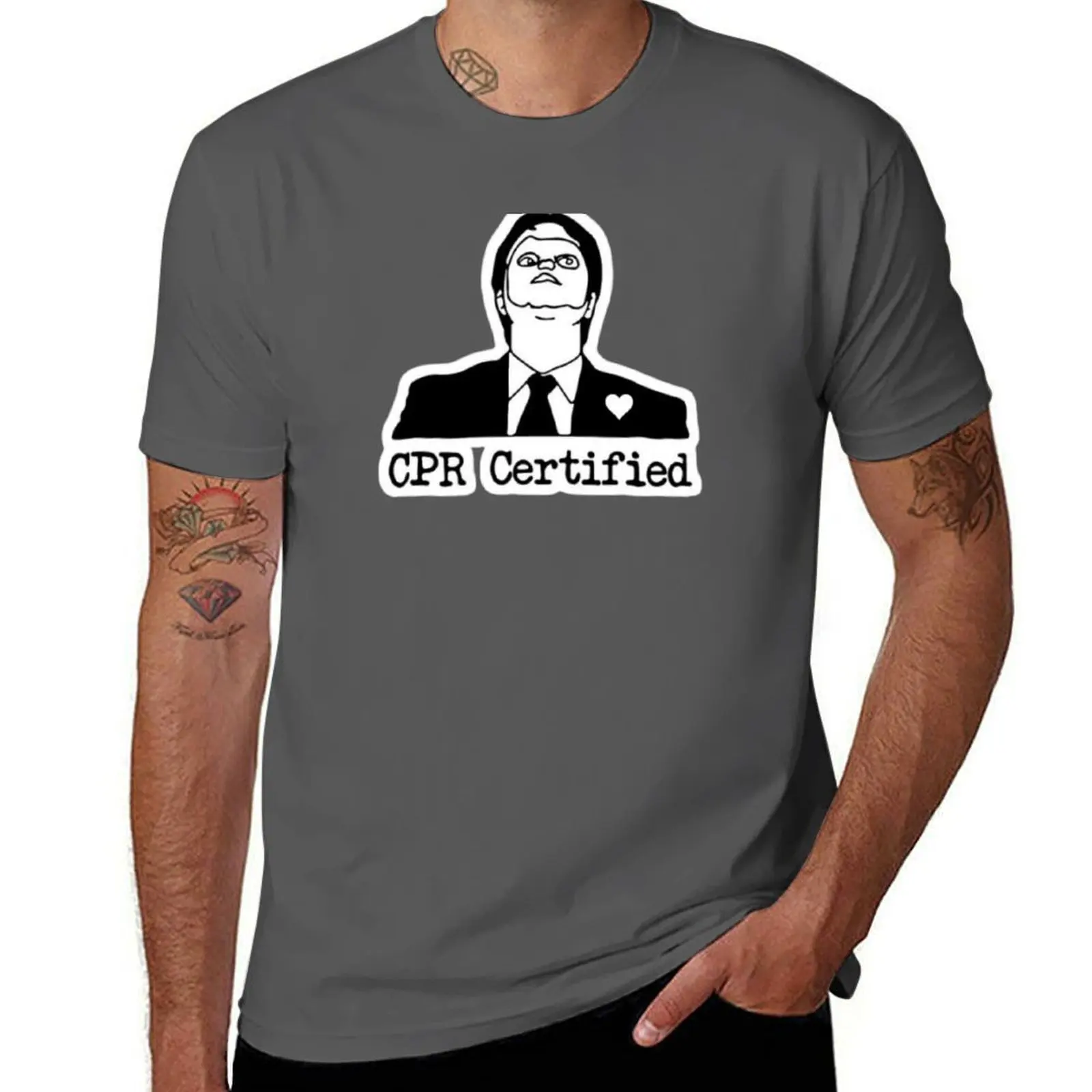 

Dwight Schrute CPR Certified Magnets T-Shirt Fashion Casual Short Sleeve T-Shirt