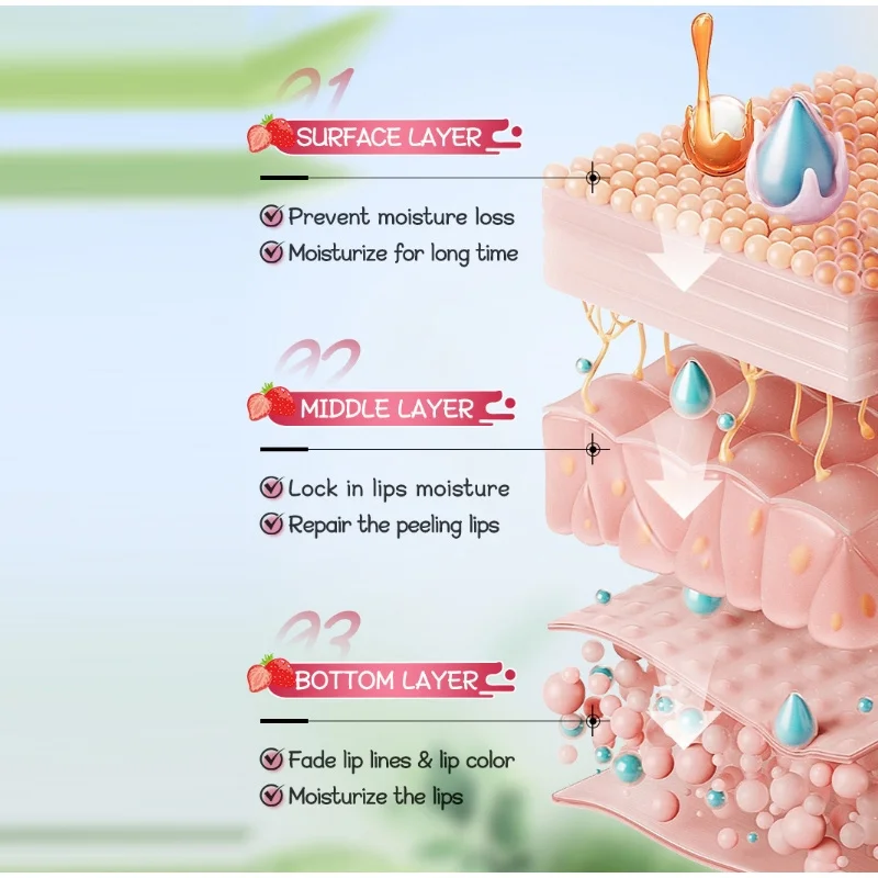 영양 변화 립밤 딸기 오래 지속되는 워터 립스틱, 보습, 따뜻한 변화 립스틱, 한국 립 케어