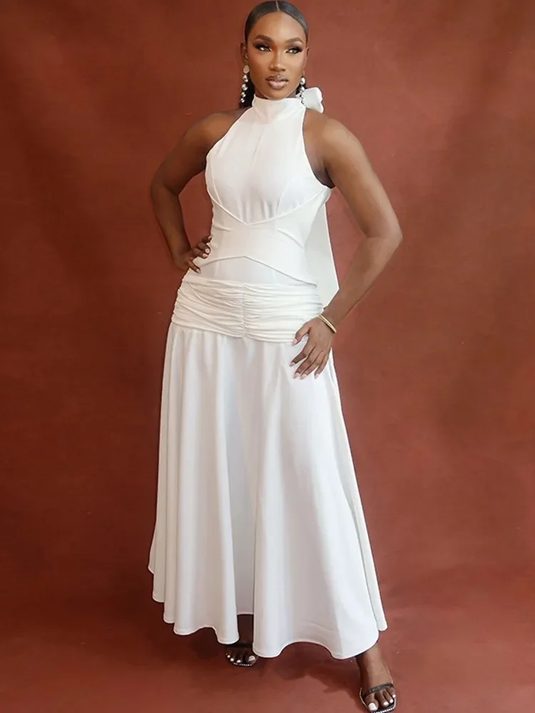African Dresses For Women Elegant Spring Summer Sleeveless Dashiki Maxi Dress Ladies Traditional African Clothing Fairy Dreaes