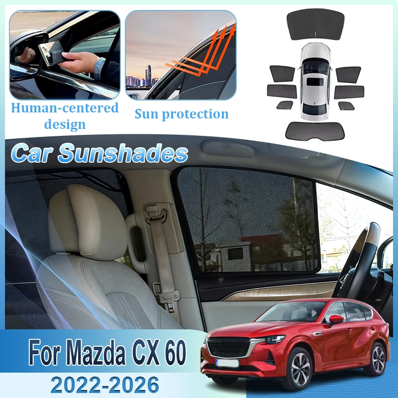 

For Mazda CX 60 2022 2023 2024 2025 2026 Windshield Blind Window Body Kits Sun Visor Shade Anti-UV Car Protection Accessories