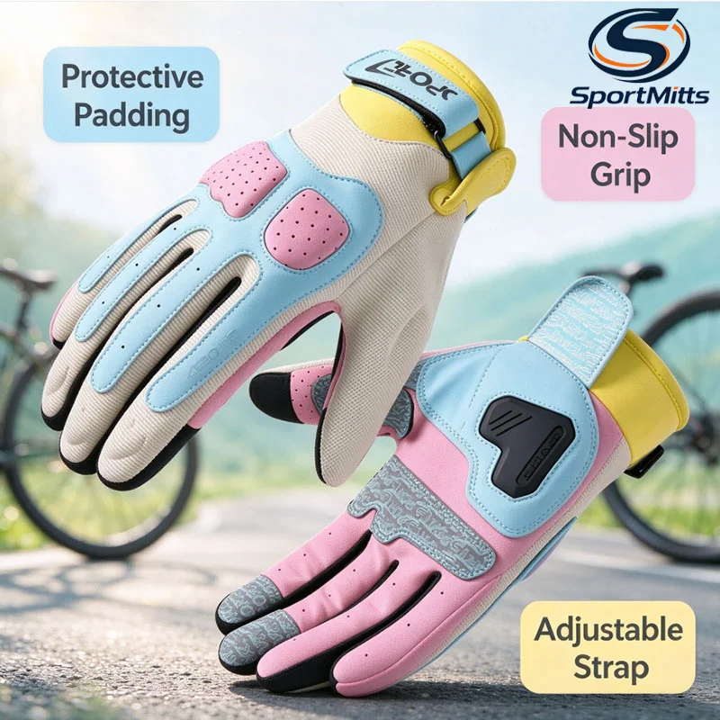 Summer Breathable Motorcycle Gloves Touch Screen Men Women MTB Bike Gloves Macaron Color Motorbike Riding Bicycle Gloves