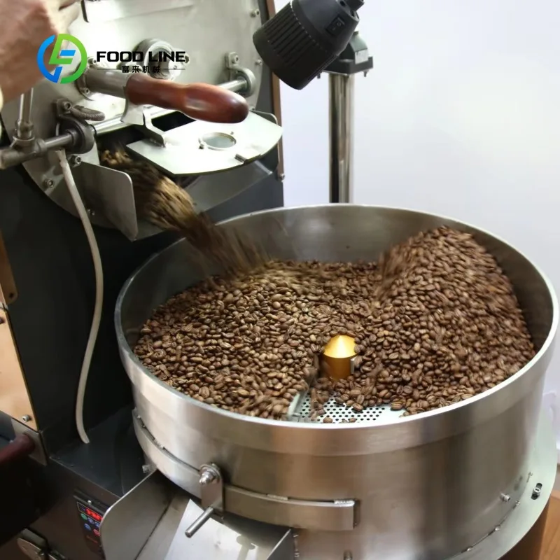 customized plc roaster touchscreen baker small‑scale gas‑fired 3kg automatic roasting machine for coffee test lab Southeast Asia