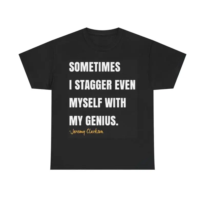 Sometimes I Stagger Myself With Genius Funny T Shirt Cars Heavy Cotton