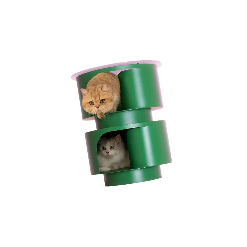 People and cats share the cave bedside table, double-layer storage, a few small corners next to the cat's nest