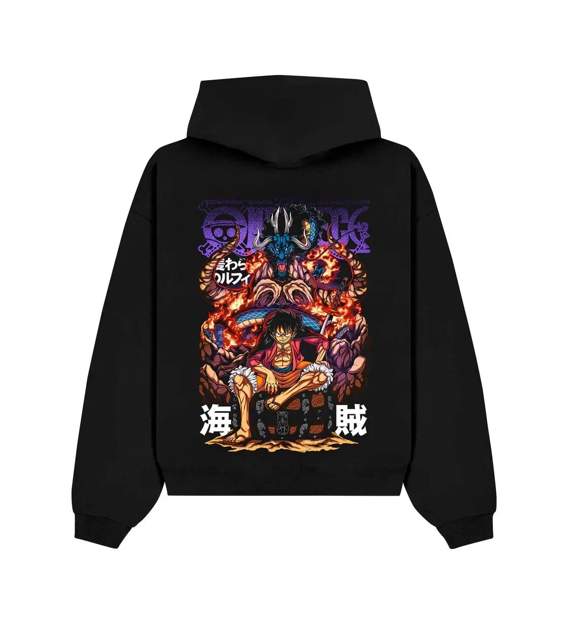 

ONE PIECE Japanese Anime Printed Pure Cotton Hoodie for Men and Women Oversized Popular Retro Autumn and Winter Hoodie Unisex