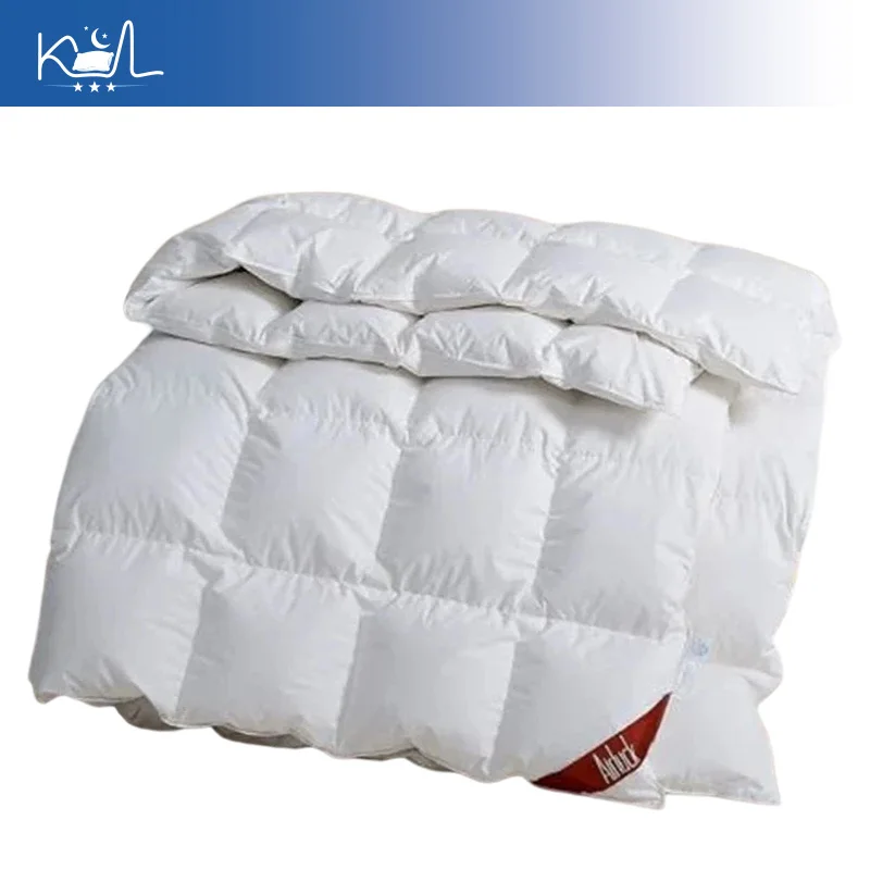 80% Grey Duck Down Comforter, Heavyweight Winter Thick Warm Duvet Insert with 100% Cotton Cover, 3kg Fill Weight