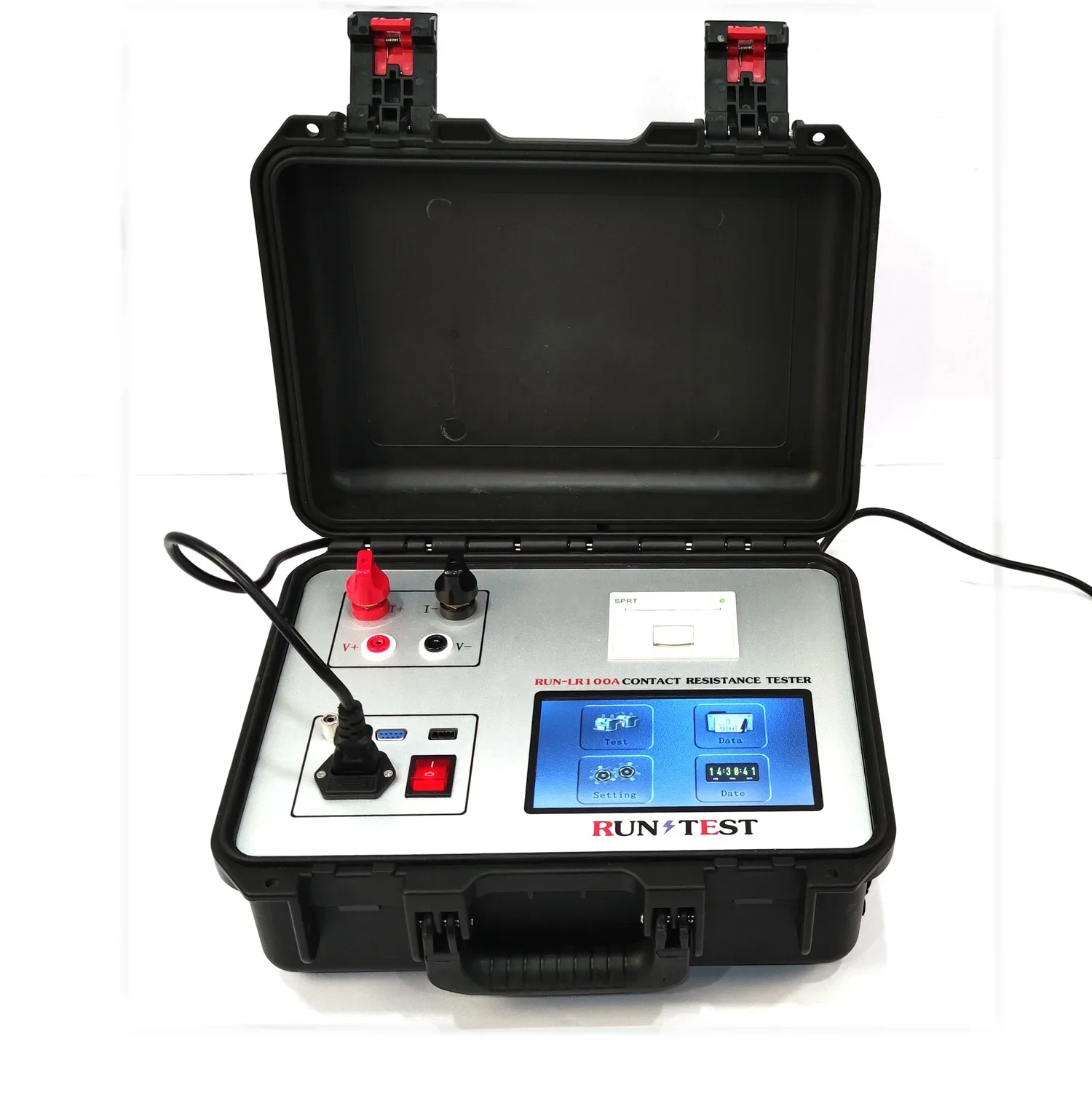 Analizzatore di interruttori automatici portatile Micro Ohmmetro Switchgear 100A Tester di resistenza del circuito di contatto