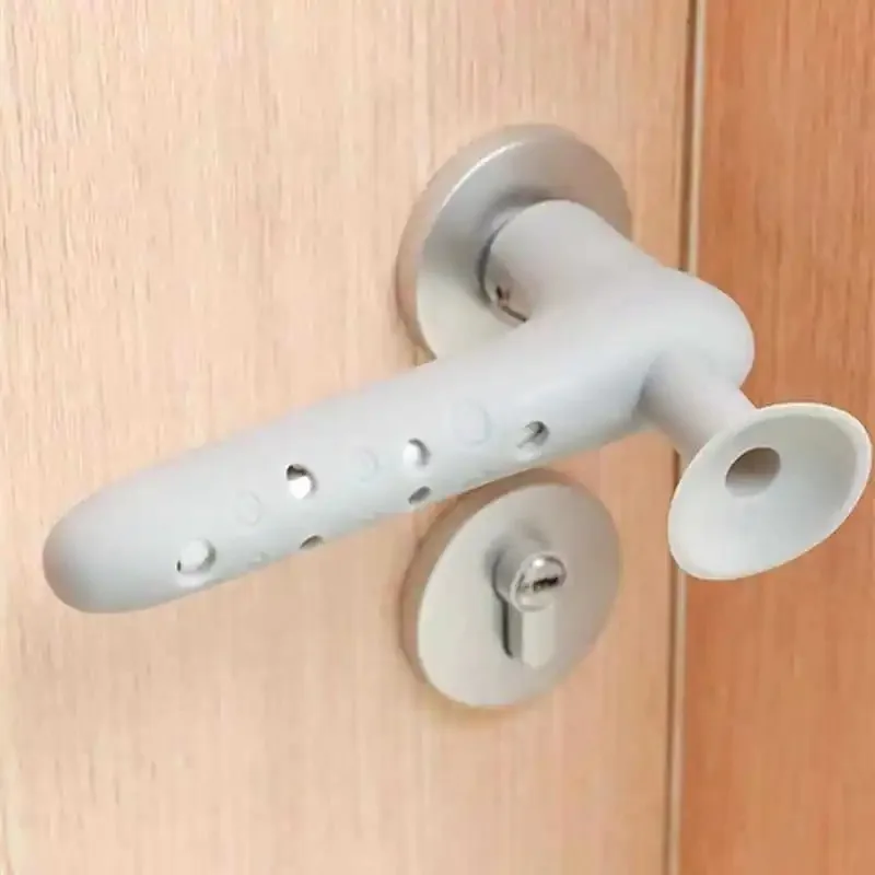 Thickened Silicone Door Handle Covers with Anti Collision Suction Cup Anti Static Safety Protector Glove Knob