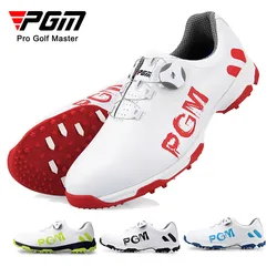 PGM-zapato deportivo de Golf para hombre, zapato giratorio de encaje, impermeable, transpirable, antideslizante