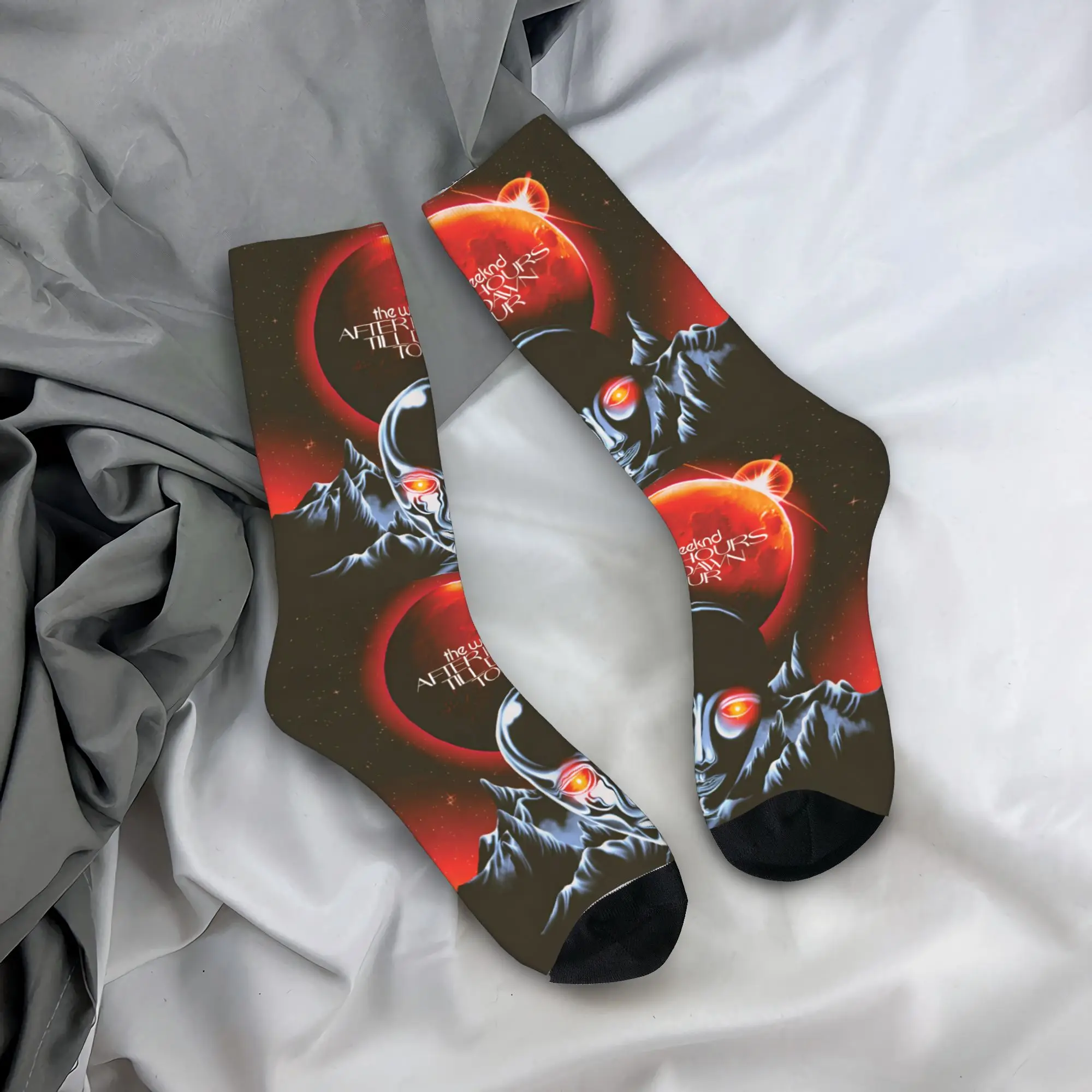 The Weeknds Rapper Singer Stockings Men  Socks Comfortable Retro Socks Winter Running Sports Non-Slip Design Socks Gift