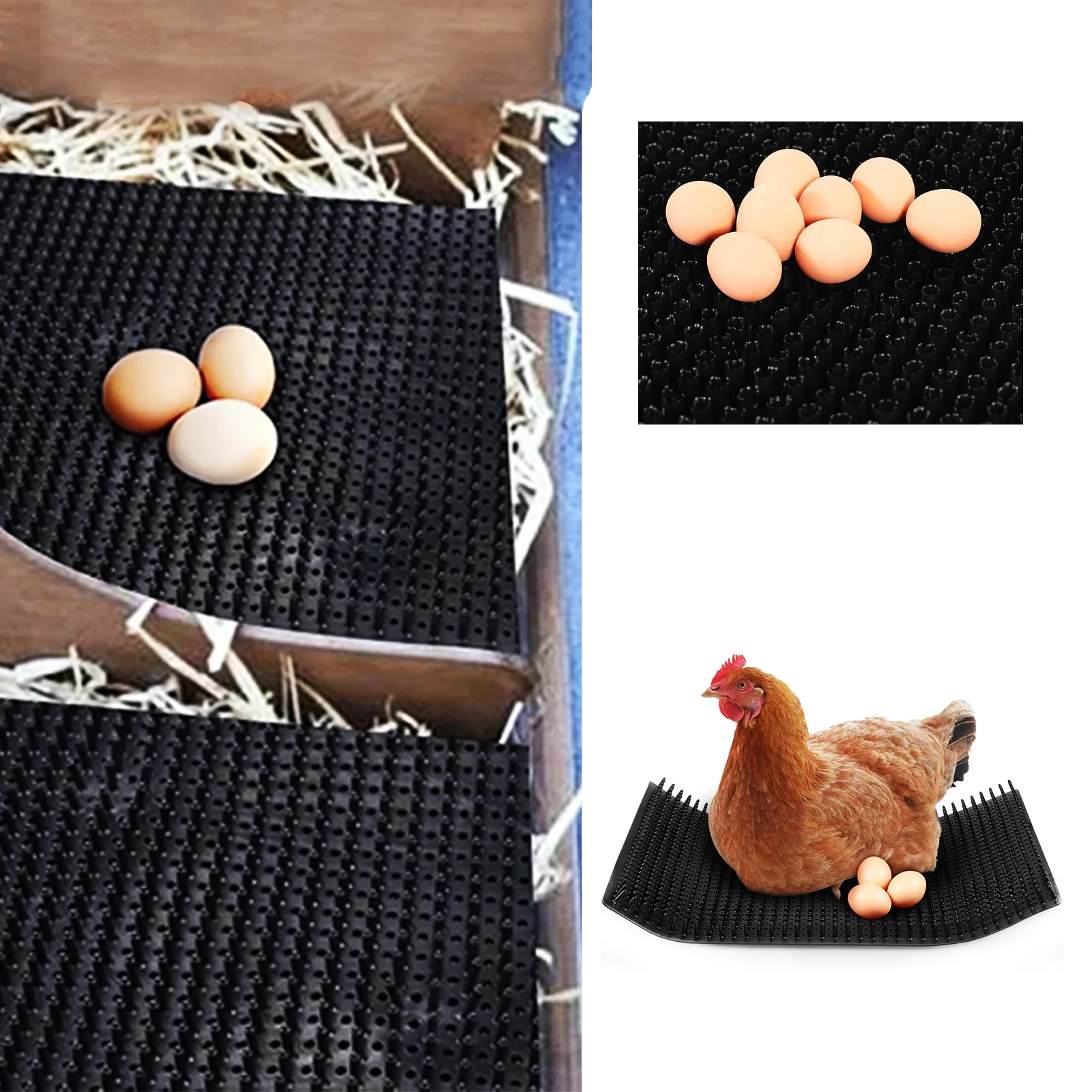 1 قطعة الحصير الفراش الدجاج منصات التعشيش قابل للغسل منصات التعشيش الدجاجة البلاستيك كوتابل وقابلة لإعادة الاستخدام وضع البيض الحصير لحصير الدواجن