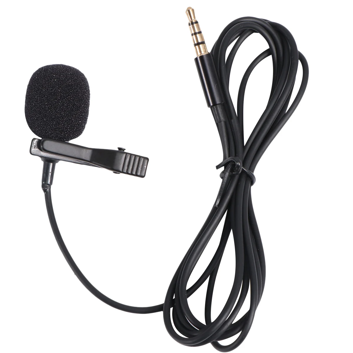 

Phone Microphone Compact Lightweight for Video Chat Karaoke Voice Recording Tie Clip Mini Wired Durable Premium Clear Sound