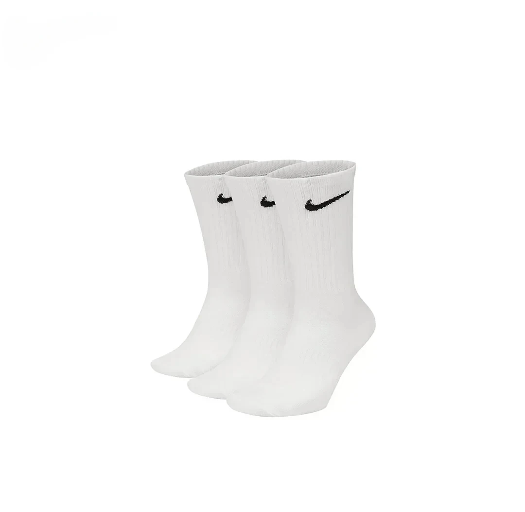 Nike-Chaussettes de sport unisexes RefLightwePackage Crew, bas pour hommes et femmes, entraînement athlétique, S, M, L, XL, SX7676, 3 paires