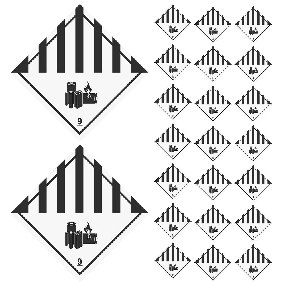 

100Pcs Hazardous Material Warning Labels Writable Self Adhesive Vinyl Stickers Packaging Fire Safety Clear