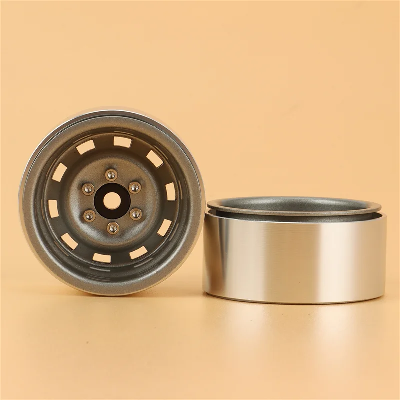 

4 шт., 1,9-дюймовый металлический обод ступицы колеса с бисером для 1/10 RC гусеничного автомобиля, титановый