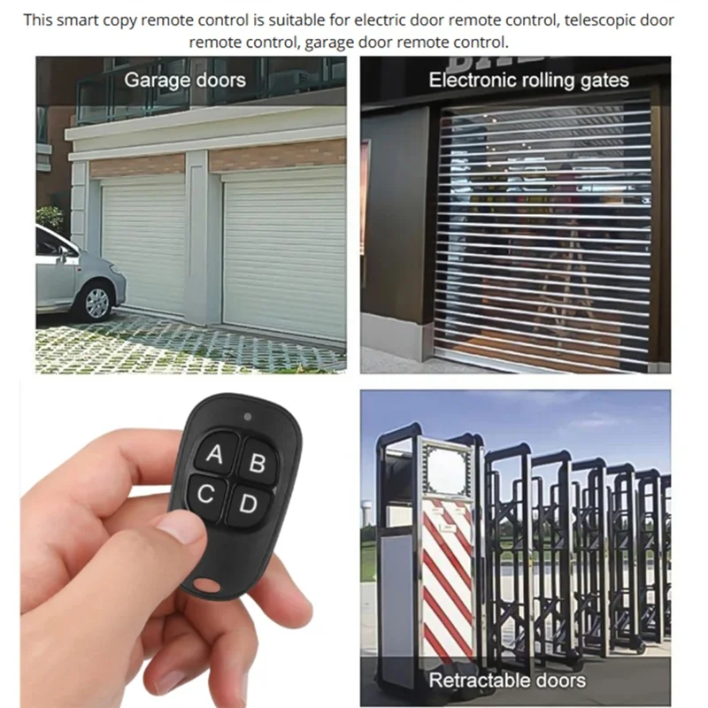 -MEOF 10 Stuks 433Mhz RF Kopie Afstandsbediening Sleutel 433.92Mhz 4CH Zender Duplicated Klonen Code Autosleutel fob Garagedeuropener