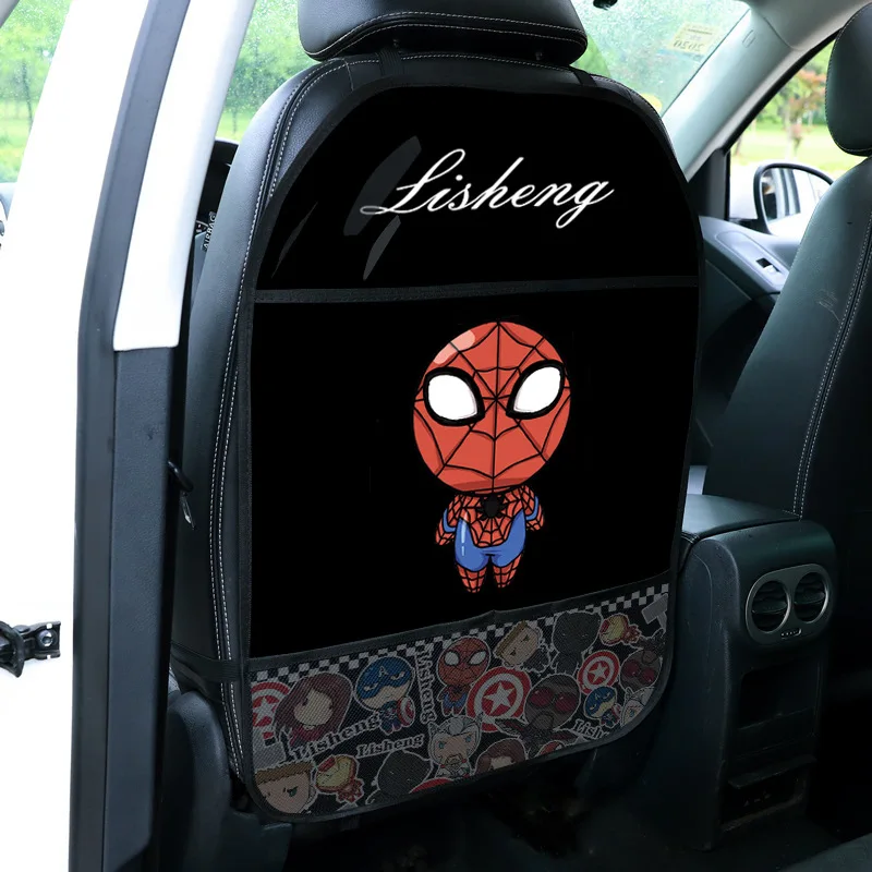 Cartoon Car Anti Kick Mat Car Seat Back Protector Organizer Cover Baby Waterproof Anti Dirt Pad Storage Tidying Car Accessories