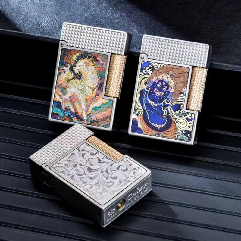 

CHIEF Classic Side Sliding Handmade Grinding Wheel Lighter, Exquisite High Quality Retro Oil Lighter, Men's Holiday Gift