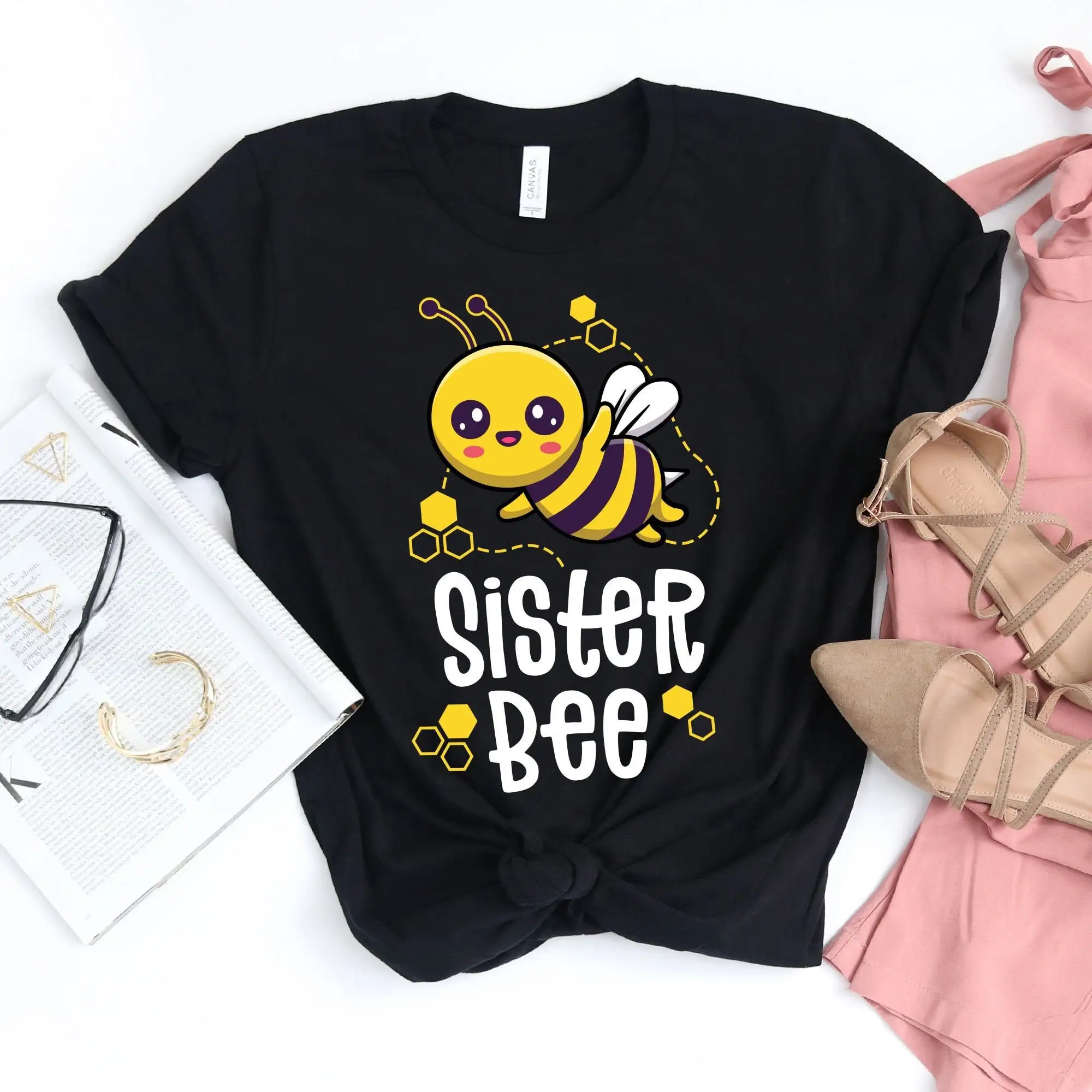 Sister Bee T Shirt Honey Matching Family Sissy For Beekeeper Kawaii Birthday Girl