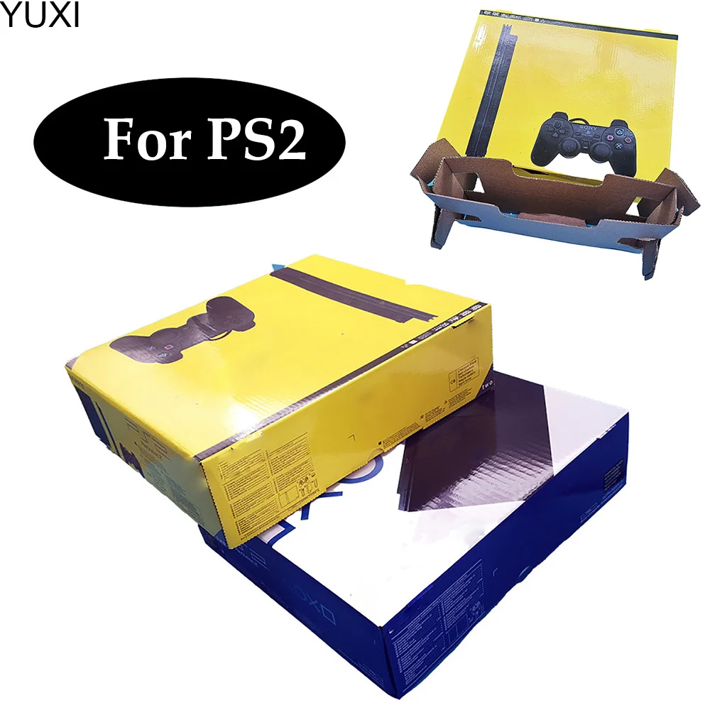 YUXI 1PCS New Packing Boxes for PS2 7W 77004 Game Console Protect Box Packing Carton For PS2 9W 90004