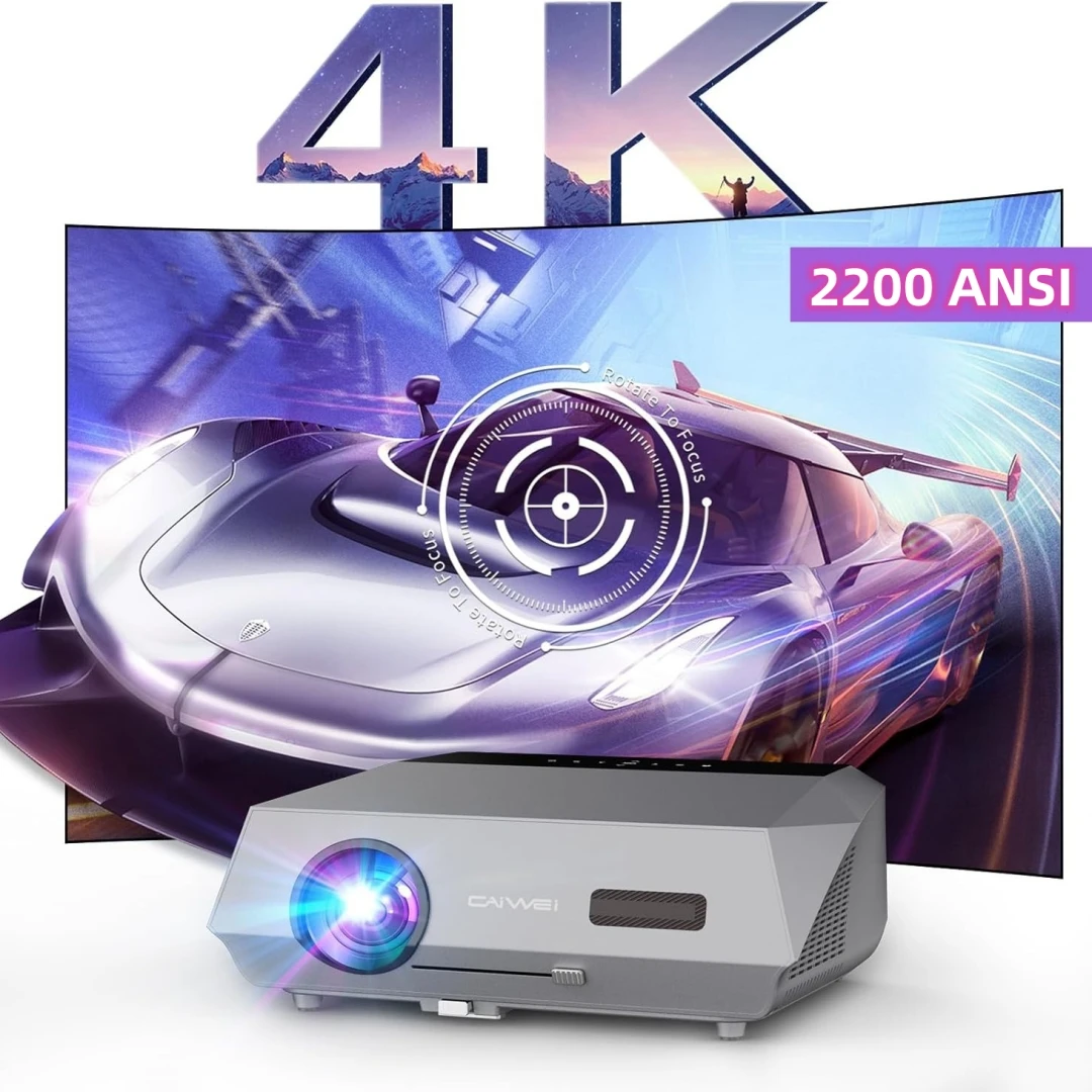 

Auto Focus 4K Projector for Movies 5G Wifi 6 Native 1080P Full HD Android TV Home Theater 16000LM Daylight HDR Video Projectors