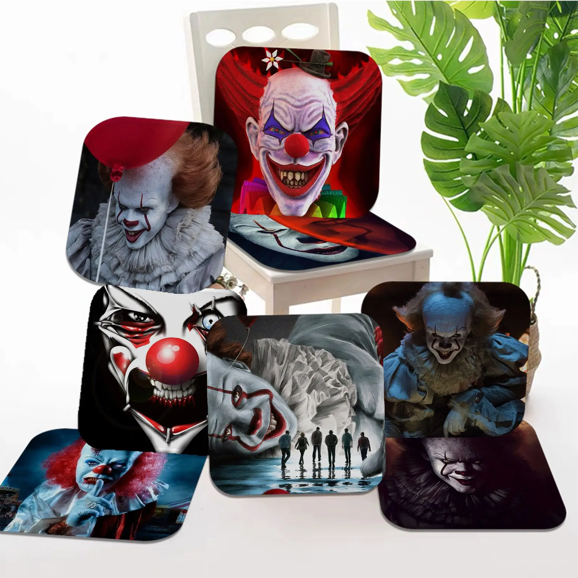 

Hot Pennywise Clown Cushion Mat Creative Fabric Cushion Non-slip Living Room Sofa Decor Students StoolTatami OfficeChair Mat Pad