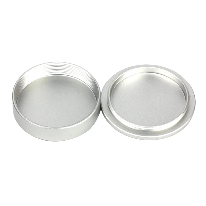 2Pcs Metal Rear Lens Cap Silver Black Protective Rear Cap for M39 39mm Thread Screw Mount Camera Lenses Accessories