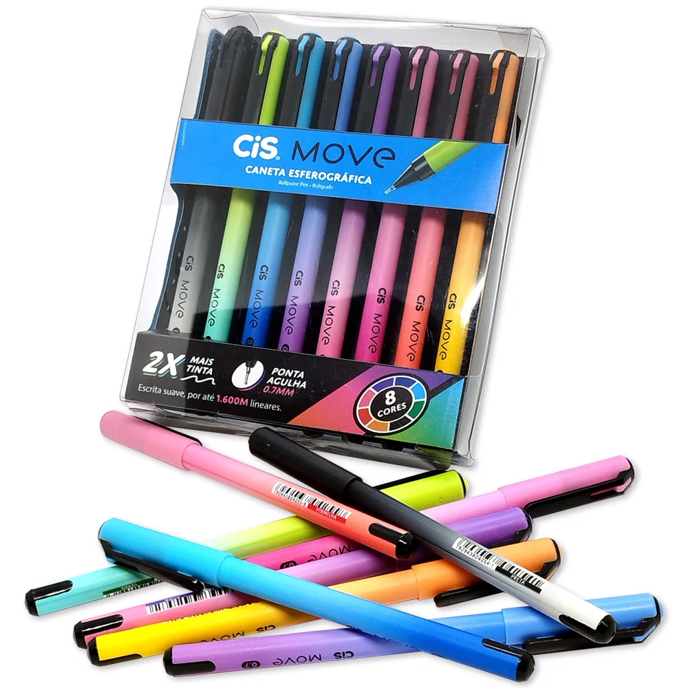 0,7mm MOVE CiS Ballpoint Pen-8 Colors