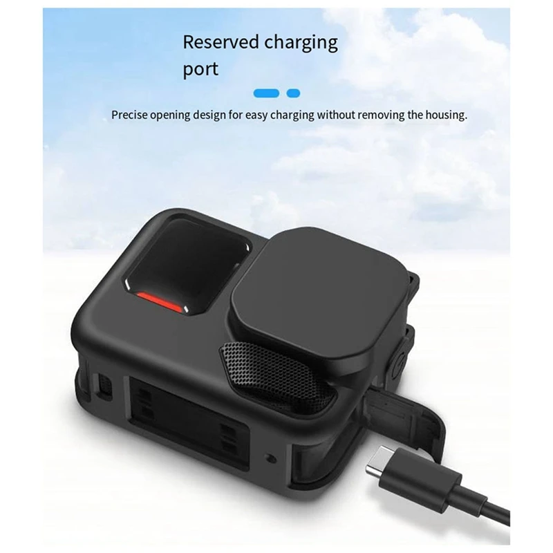 For Insta360 Ace Pro 2 Silicone Case Protective Cover Anti-Fall And Anti-Lost Rope Sports Camera Accessories-A38R