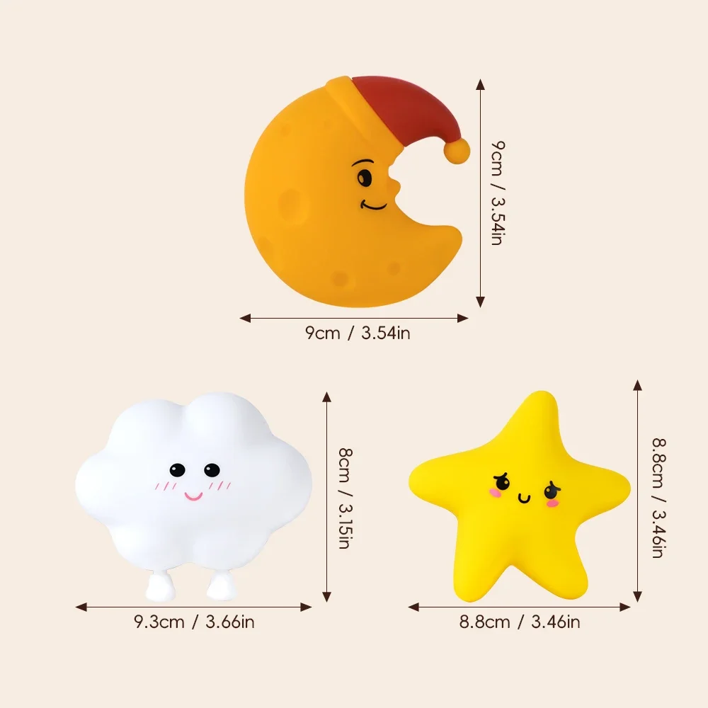 Mini Cute Silicone Rechargeable Nursery Wall Night Light Baby Room Decor Dimmable Lamp Decorations