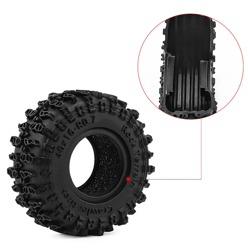 

1/30 Scale RC Crawler 0.7 Inch Tires 40×16mm for Axial SCX30 Micro Crawler