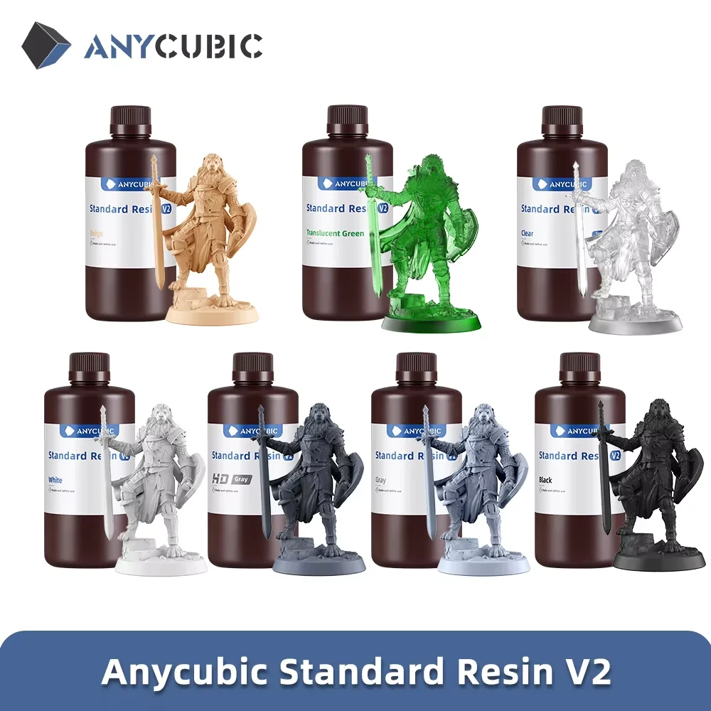 

ANYCUBIC 3KG 405nm Standard Resin V2 For LCD 3d Printer Quick Curing 3D Printing Materials UV Resin For Photon Mono 7 Pro