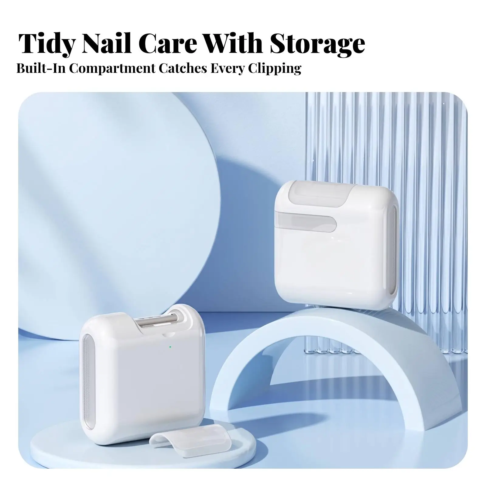Handheld Electric Nail | Smooth Polishing Action, Electric Nail Trimmer with Light, for Home Manicure