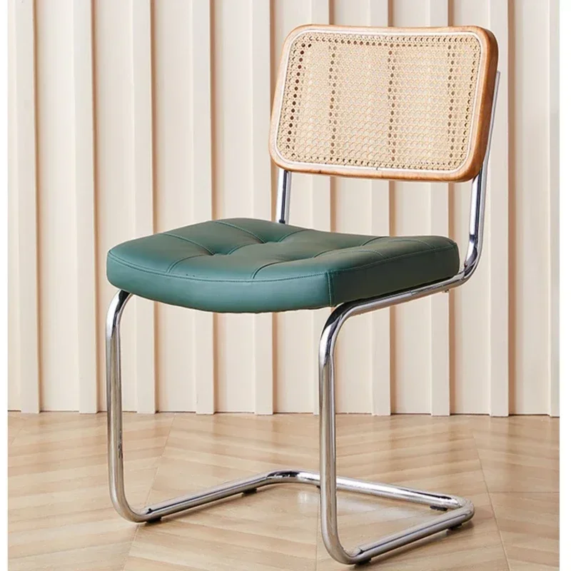 Nordic Rattan Dining Chairs, Solid Wood Vintage Chairs, Home Makeup Stools, Rural Dining Chairs, Handmade Dressing Stools