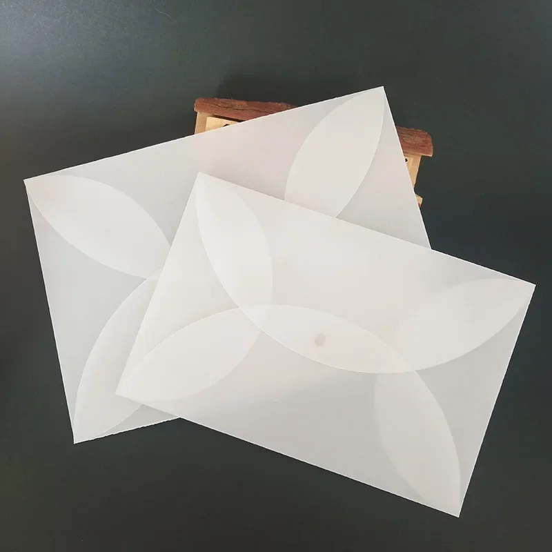 50pcs Envelope Petals Blank Translucent Paper 135g Thickening Postcard Storage Creative DIY Wedding Festival Invitation Packing