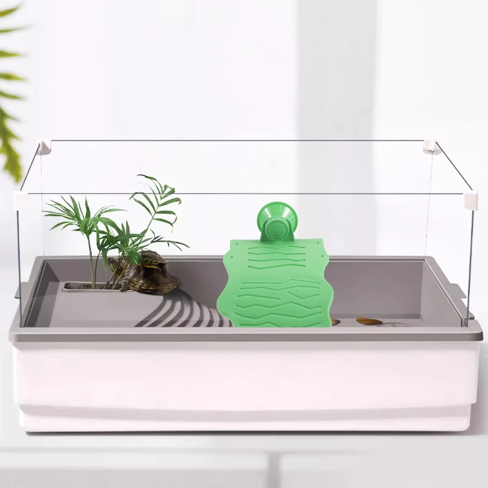 

Turtle Basking Platform Plastic Terrarium Ramp Aquarium Decor Fish Tank Supplies Long Lasting Non Deformable Turtle Basking