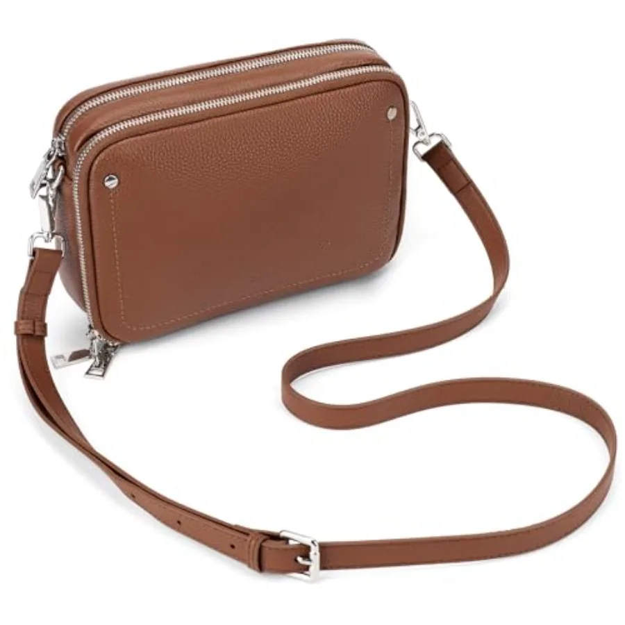 

Genuine Leather Crossbody Bags for Women Purses with Built in RFID Wallet Woman Camera Shoulder Bag Handbags Genuine Leather Bu