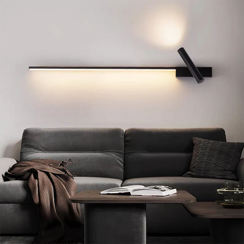 Minimalist LED Picture Light for Wall  Hard-wired 350° Rotatable Spotlight Wall Lights Bedroom Wall Sconce Lighting Wall Lamps