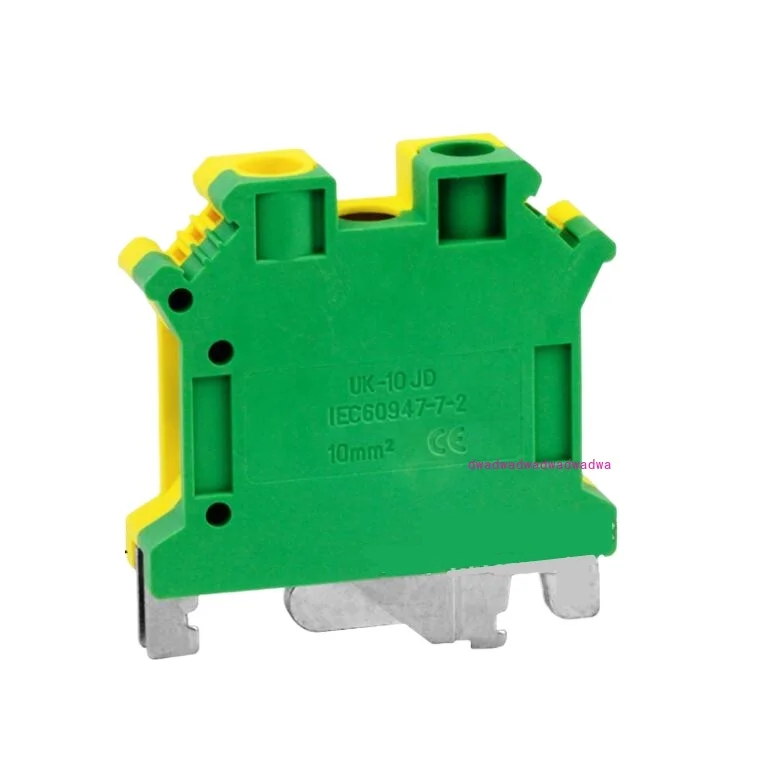 ,USLKG10 10mm square Series universal currency earthing terminal blocks/connection terminal yellow and green color