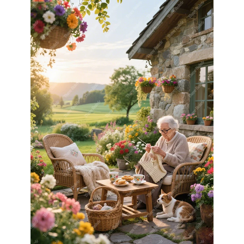 Three Ratels QHH27 Grandma's house in the countryside Warm Art Wall Stickers For home decoration