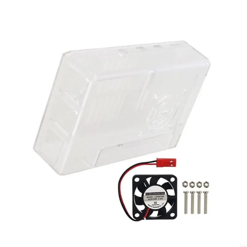 LX0B Protective Enclosure Case and Cooling Fan Optional for RPI 4 with Removable GPIO Cover