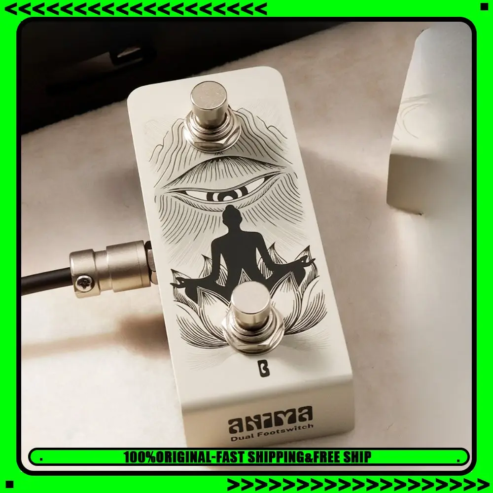 KLOWRA Anima Dual Momentary Guitar Footswitch TRS External Foot Controller for Multi-Effects Looper Pedals No Battery Required